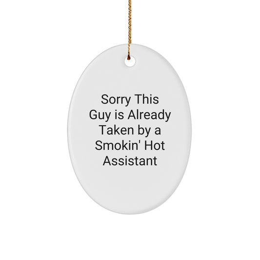 Funny Assistant Oval Ornament Gifts from Friends, Christmas Unique Gifts for Assistant - Image 1