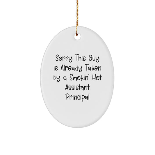 Funny Assistant Principal Oval Ornament Gifts from Friends for Assistant Principal - Christmas Unique Decorations - Image 1