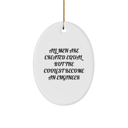 Funny Engineer Oval Ornament Gifts from Family, for Engineer, Unique Christmas Unique Gifts - Image 1