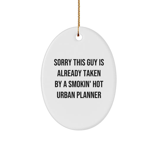 Funny Urban Planner Oval Ornament Gifts from Friends for Men and Women on Christmas Unique - Image 1