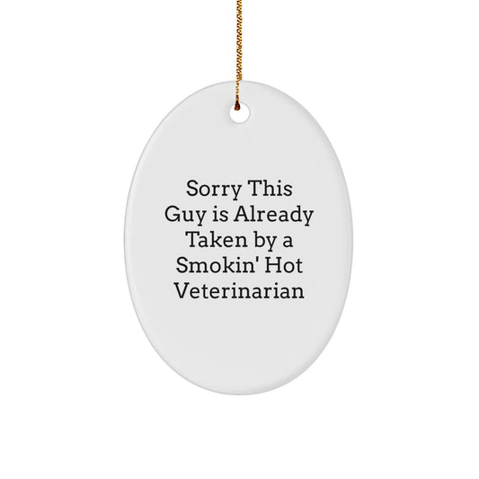Funny Veterinarian Oval Ornament Gifts from Friends for Christmas Unique Presents - Image 1