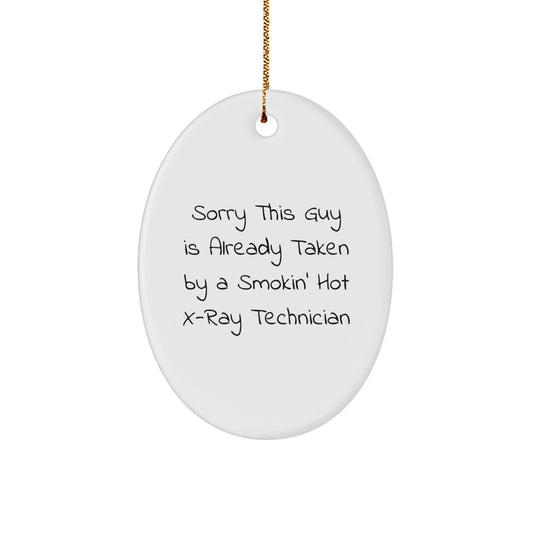 Funny X-Ray Technician Oval Ornament Gifts from Friends for X-Ray Technician Christmas Unique Gifts - Image 1