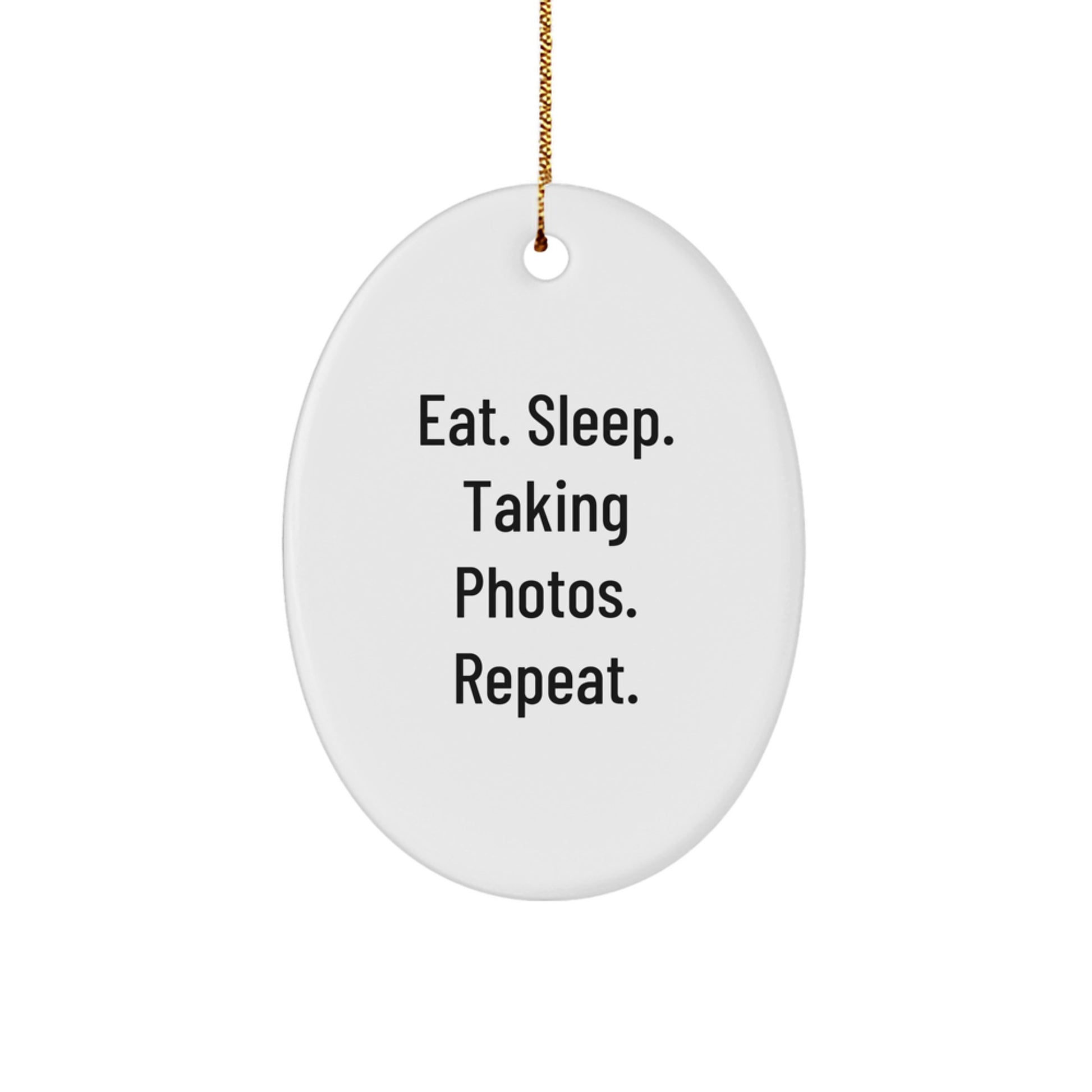 Funny Taking Photos Gifts for Him Oval Ornament Gifts from Men, Christmas Unique Gifts for Friends, Family, Coworkers, Oval Shaped Decorations for Home - Image 1