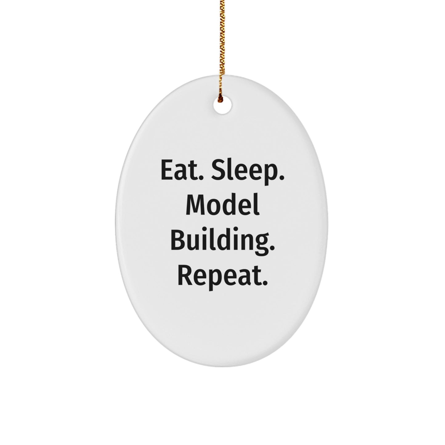 Funny Model Building Oval Ornament Gifts from Friends for Men on Christmas Unique - Image 1