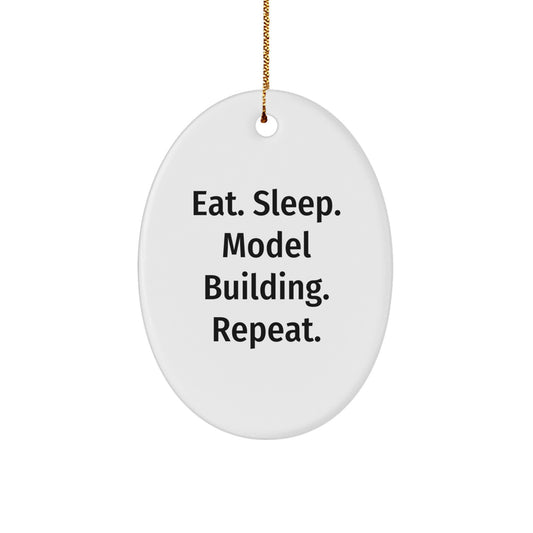Funny Model Building Oval Ornament Gifts from Friends for Men on Christmas Unique - Image 1