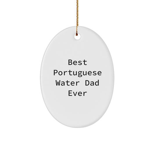 Funny Portuguese Water Dog Gifts from Best Dads - Oval Ornament for Christmas - Image 1