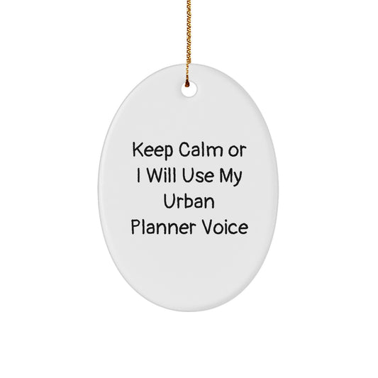 Funny Urban Planner Oval Ornament Gifts from Men to Friends for Christmas Unique - Image 1