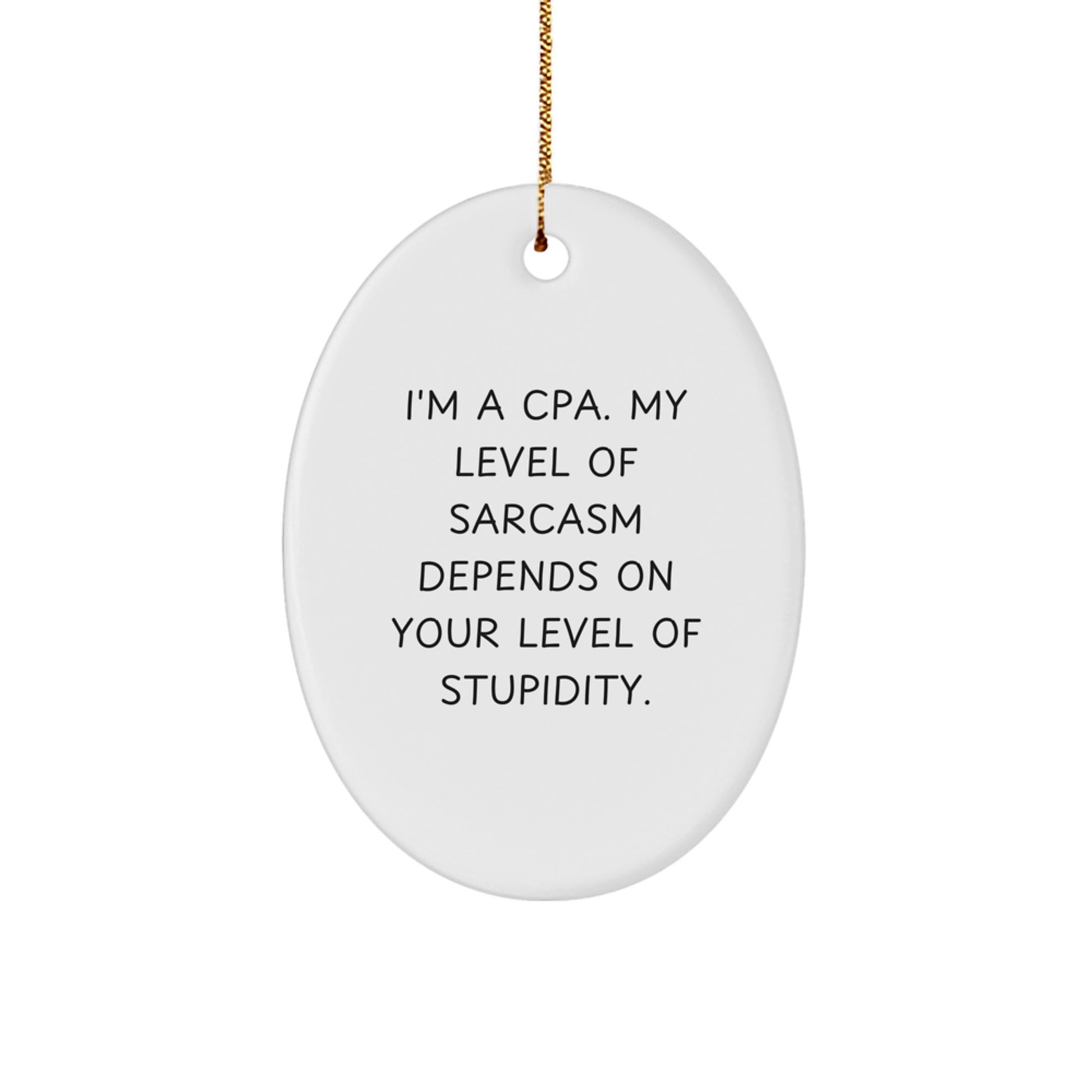 Funny CPA Oval Ornament Gifts from Friends for Christmas Cheer - Image 1