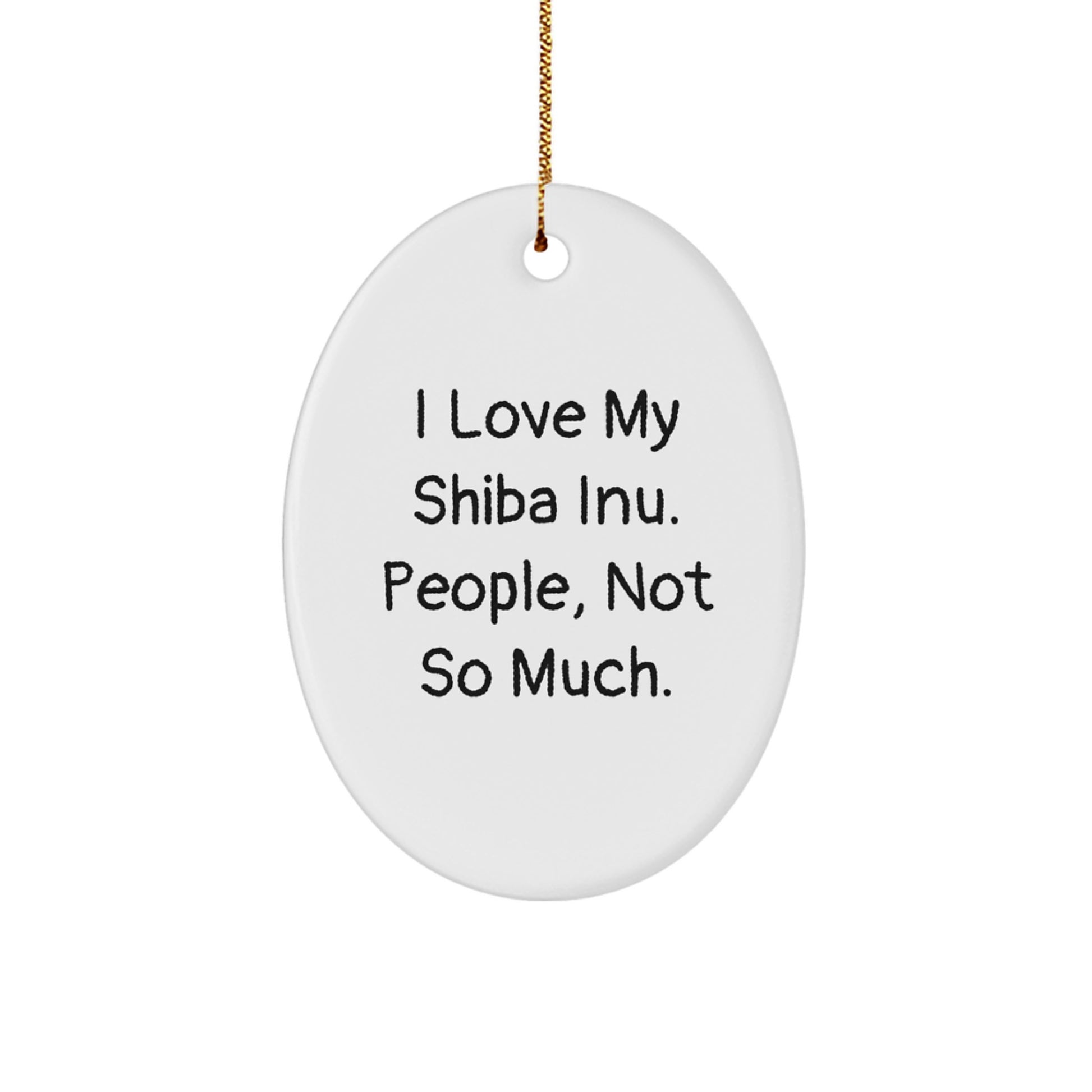 Shiba Inu Dog Lovers Oval Ornament Gifts from Friends for Family Christmas Unique Presents - Image 1