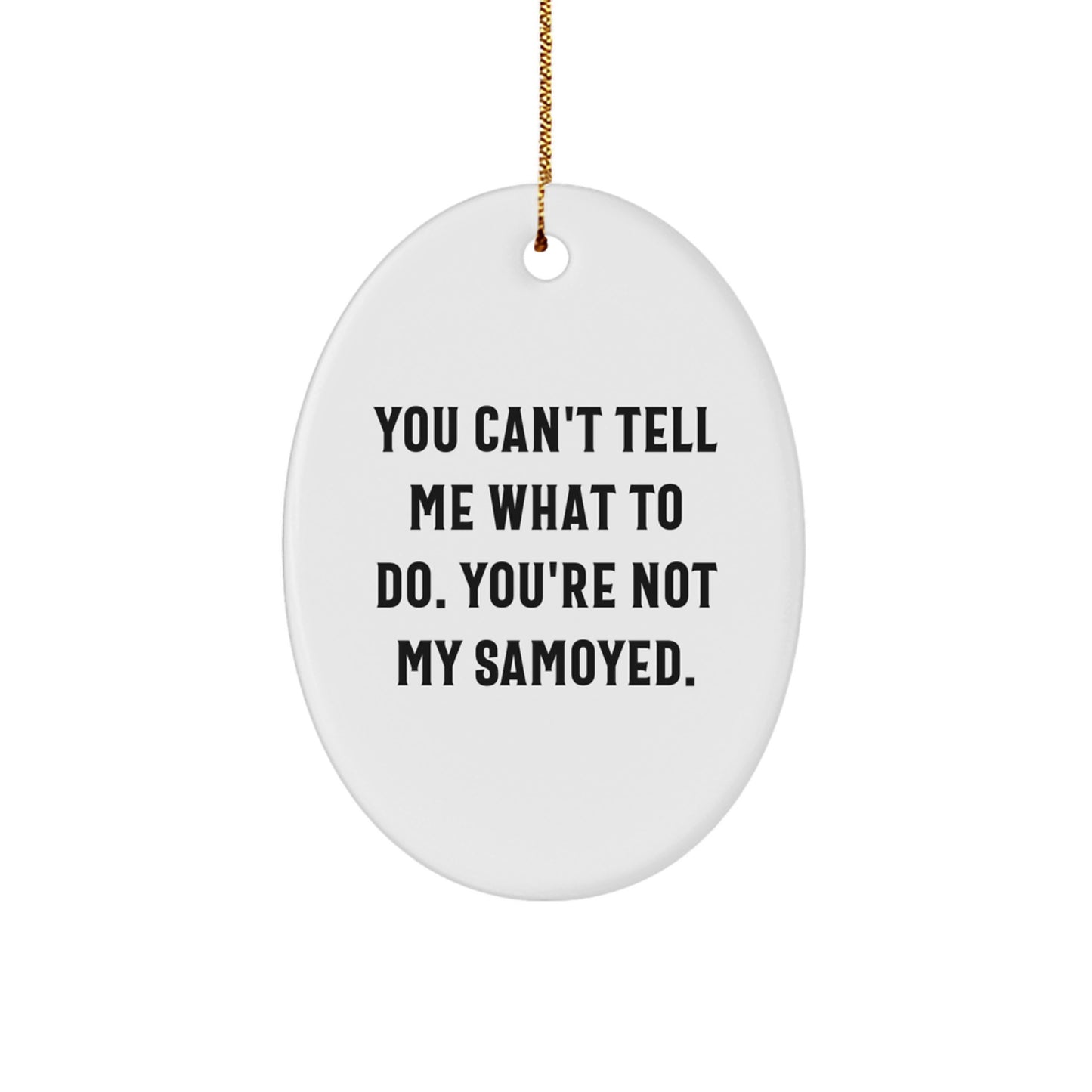Funny Samoyed Dog Oval Ornament Gifts from Family Friends for Samoyed Dog Lover Christmas Unique Gifts - Image 1