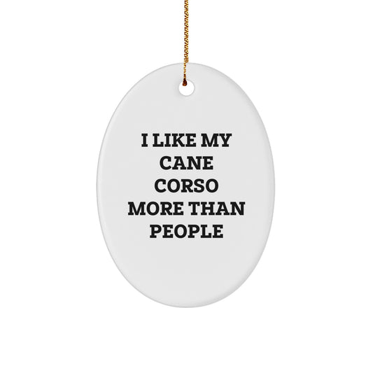 Funny Cane Corso Dog Oval Ornament Gifts for Men from Friends, Unique Christmas Unique Gifts - Image 1