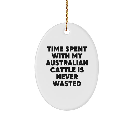 Australian Cattle Dog Oval Ornament Gifts from Family to Friends, Inspirational Quote Christmas Unique Decorations - Image 1