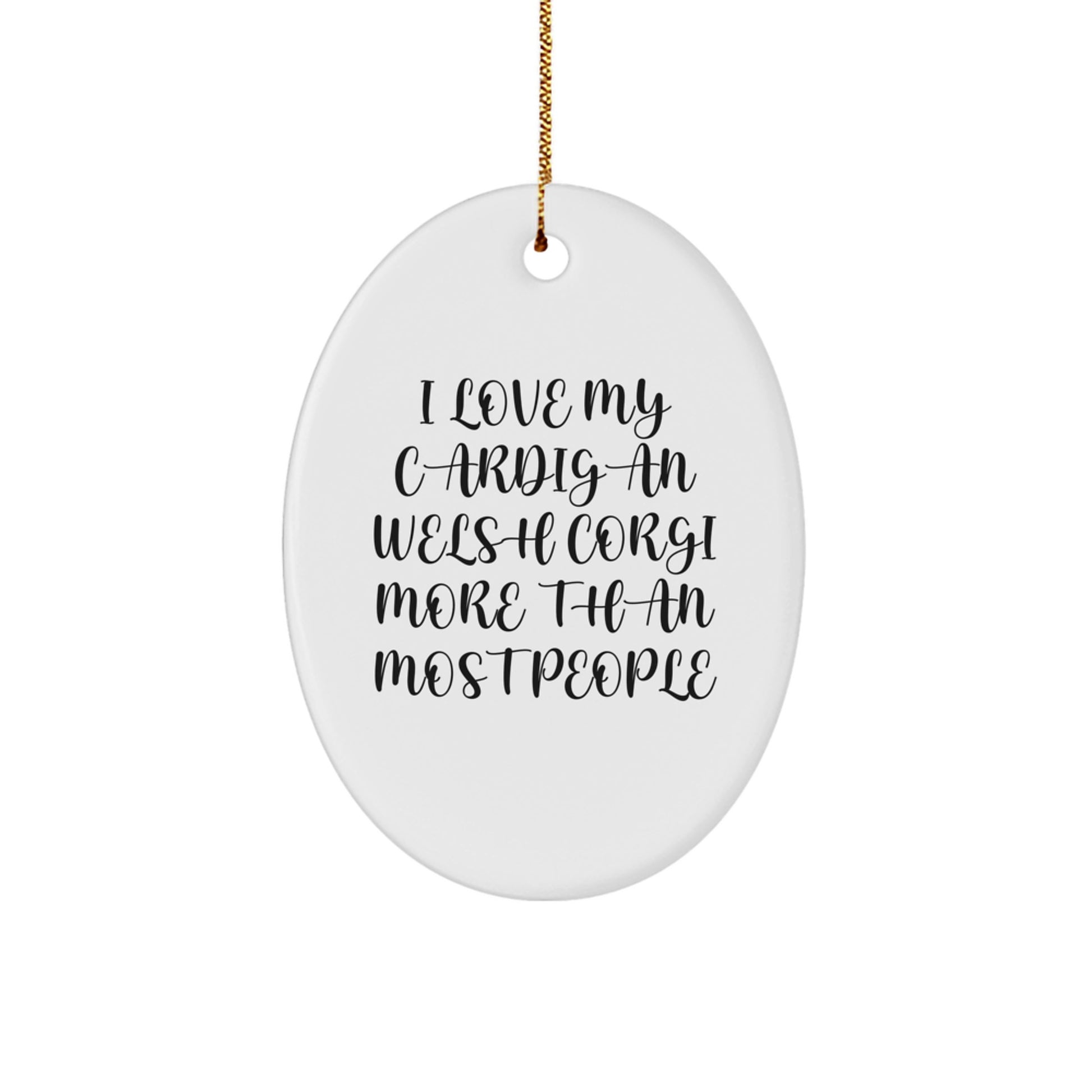 Cardigan Welsh Corgi Dog Lovers Oval Ornament Funny Gift for Friends, Family, and Yourself, Christmas Unique Decoration - Image 1