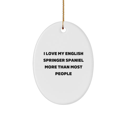 English Springer Spaniel Dog Oval Ornament - Funny Gift for English Springer Spaniel Dog Lover, Christmas Unique Gifts from Friends, Women, Family - Image 1
