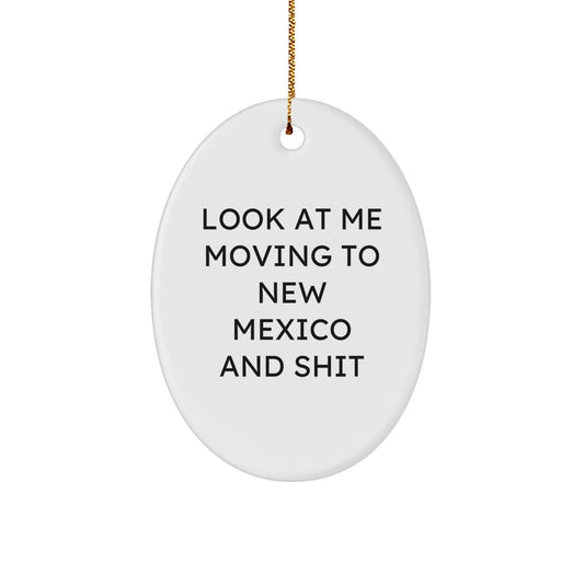 Funny New Mexico Oval Ornament Gifts from Friends for Christmas Unique Decorations - Image 1