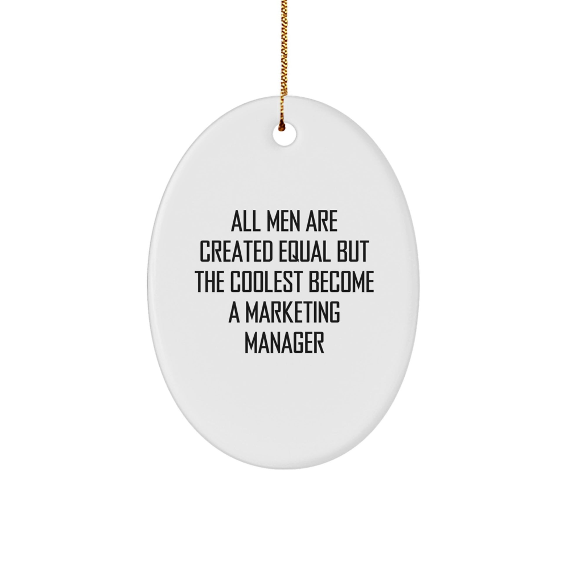 Marketing Manager Oval Ornament Gifts from Friends for Christmas Unique Inspirational Quote - Image 1
