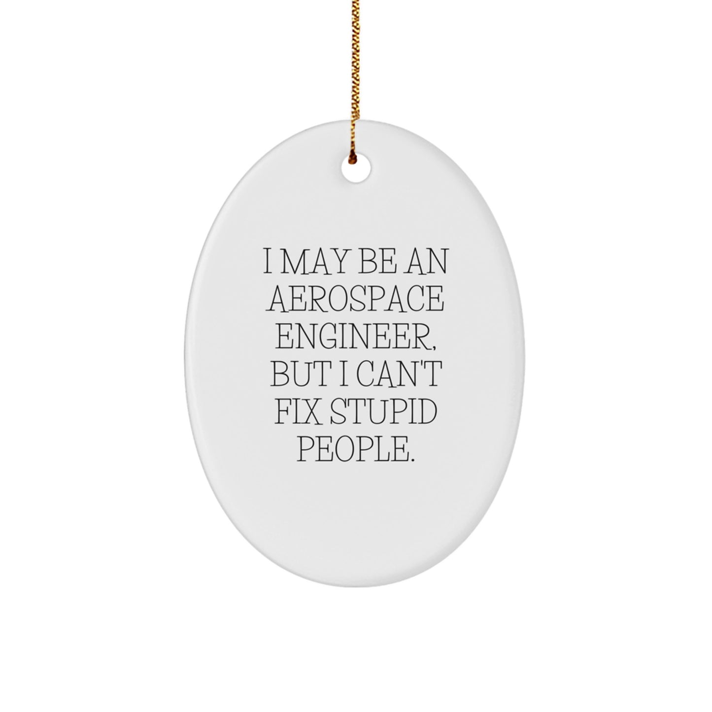 Funny Aerospace Engineer Gifts for Men Women Friends Family - I May Be An Aerospace Engineer Oval Ornament, Oval Decor, Christmas Unique Gifts from Friends and Family - Image 1