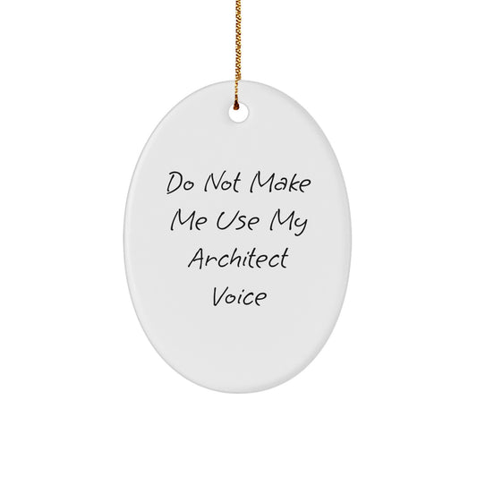 Funny Architect Oval Ornament Gifts from Men to Architects for Christmas Unique Gifts - Image 1