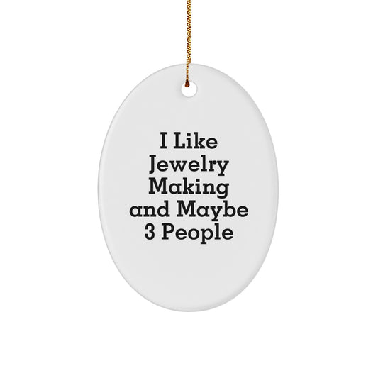 Funny Jewelry Making Oval Ornament Gifts from Friends for Christmas Decorations - Image 1