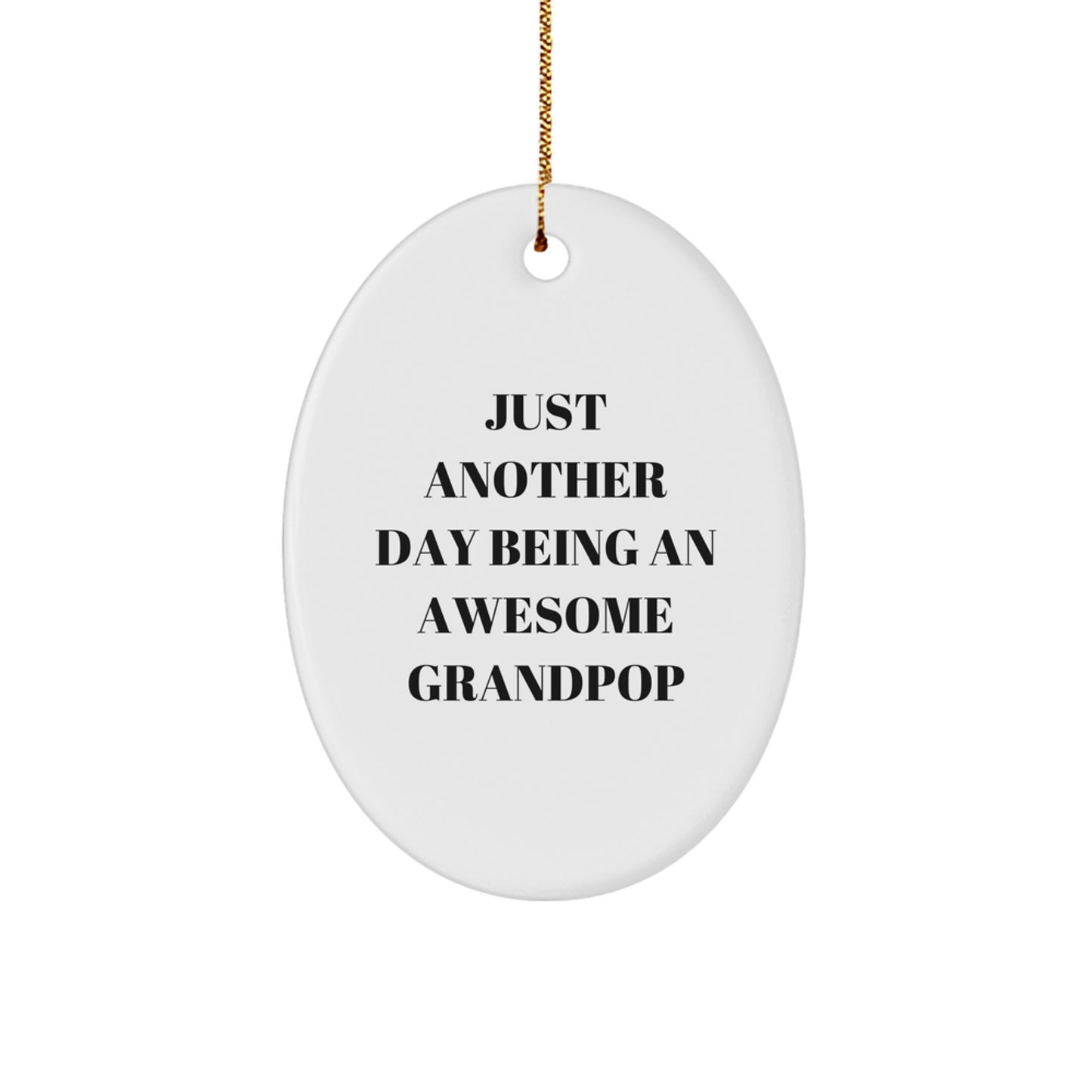 Fun Grandpop Christmas Oval Ornament Gifts from Family for Grandpop's Home Decoration - Image 1