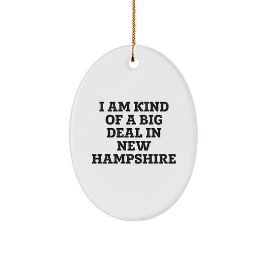New Hampshire Oval Ornament - Funny Quote I Am Kind Of A Prime Selection In New Hampshire Gifts for Family, Friends, Coworkers from Men, Women - Image 1