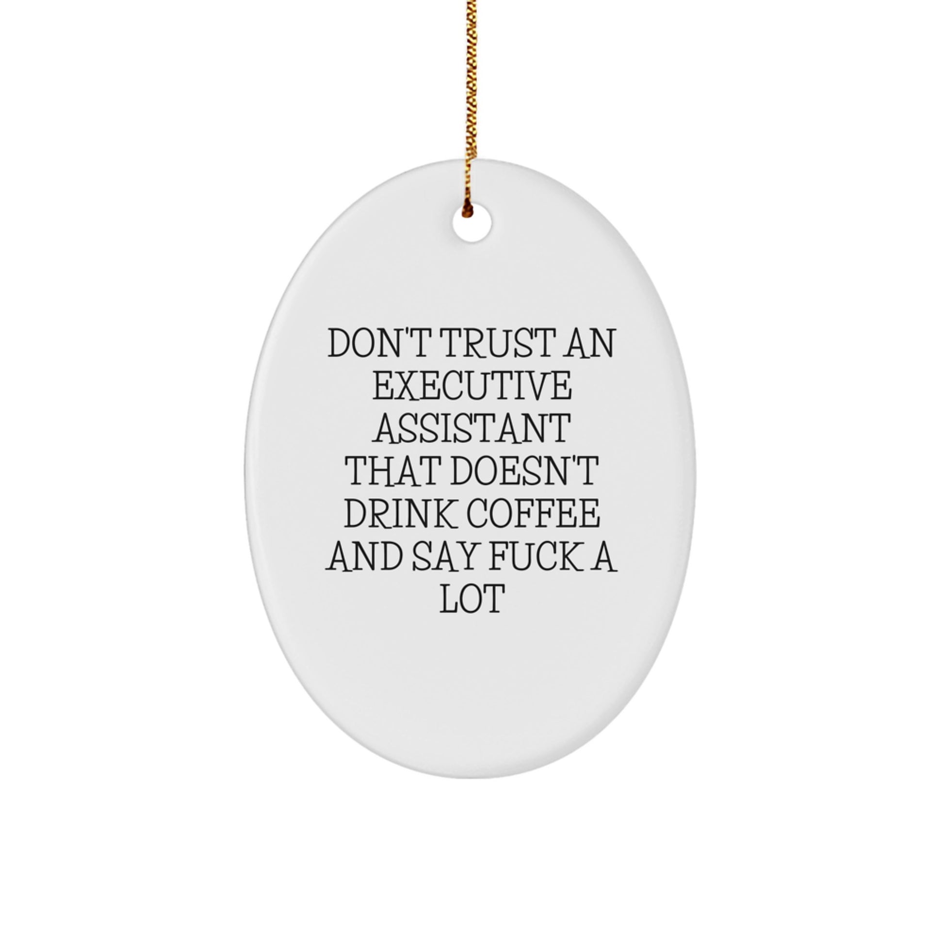 Funny Oval Ornaments for Executive Assistant Gifts - Christmas Unique Gifts from Friends to Executive Assistant - Image 1