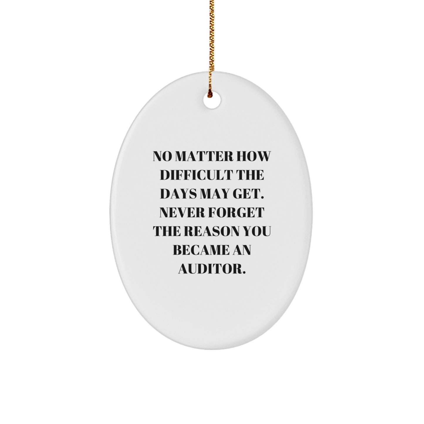 Funny Auditor Christmas Oval Ornament Gifts from Friends and Family - Image 1
