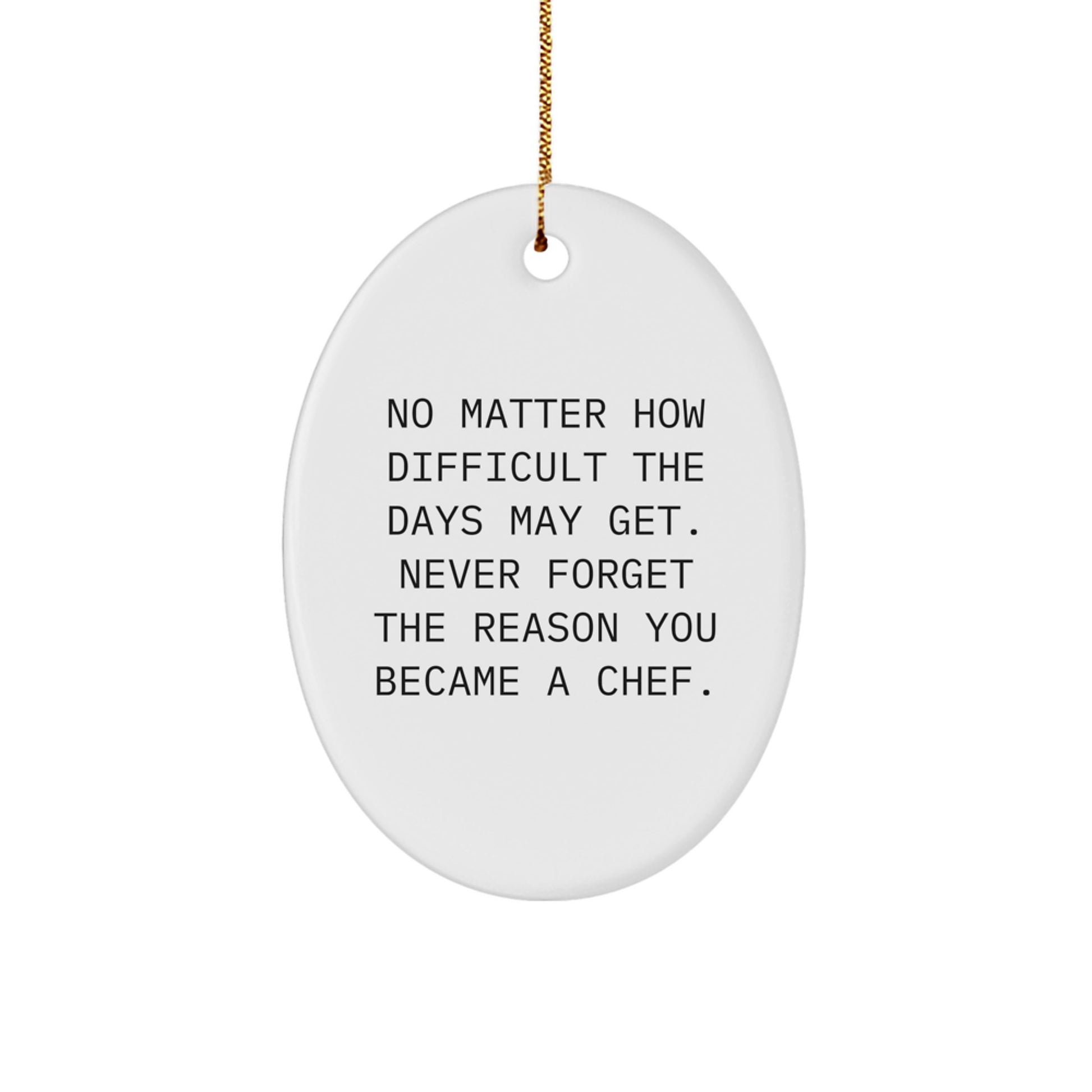 Funny Chef Oval Ornament Gifts from Men, Women, Friends to Family, Coworkers, Chef, Men, Women - Christmas Unique Gifts for the Kitchen - Image 1