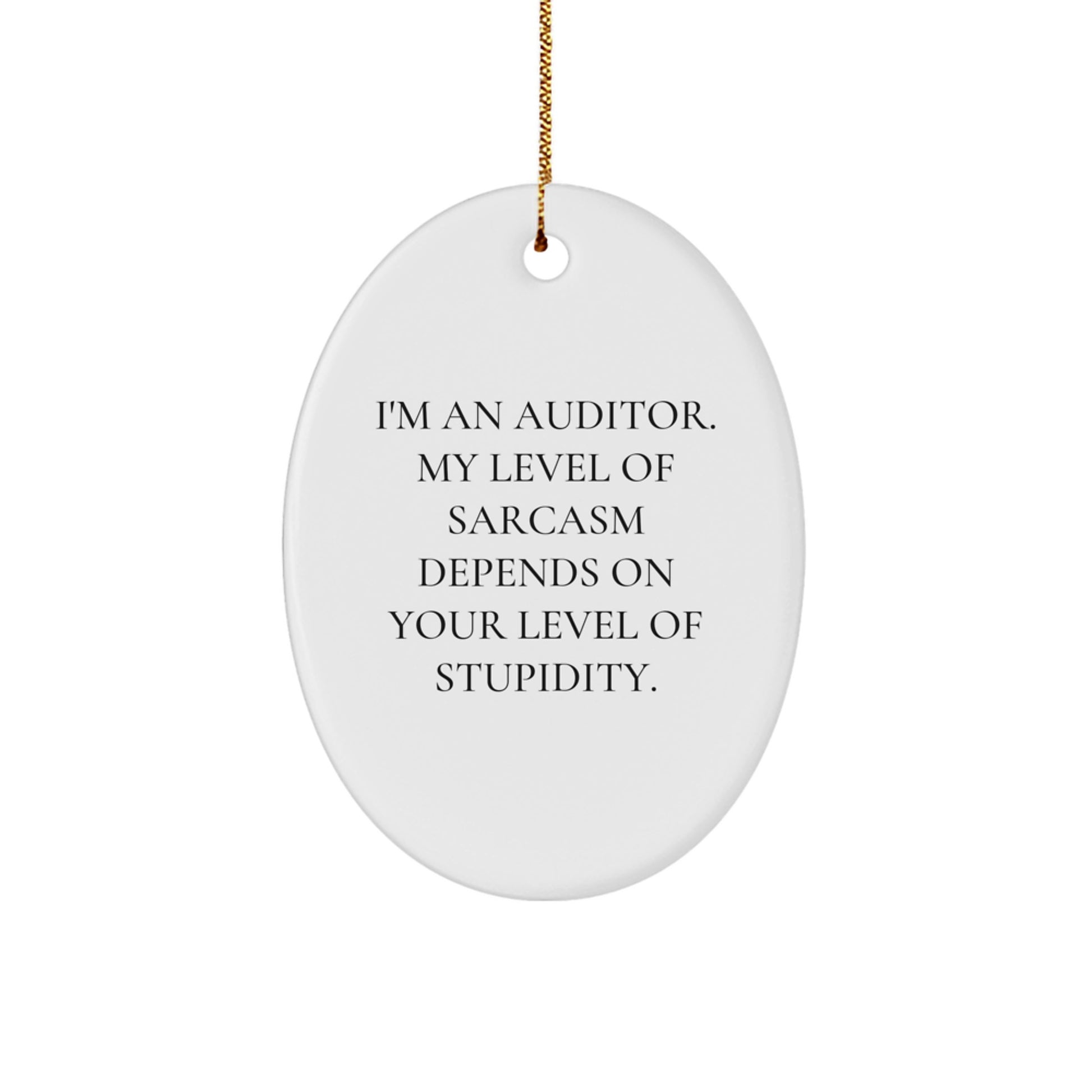 Auditor Oval Ornament Funny Quote Gift for Auditor Men from Friends at Christmas - Image 1