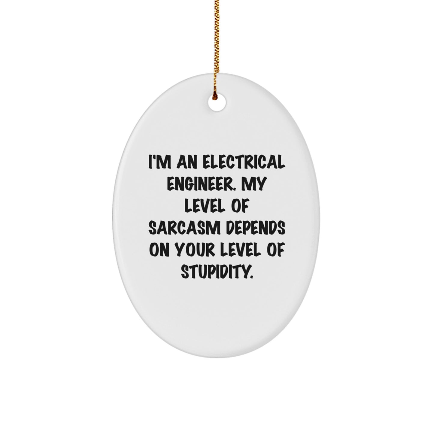 Funny Electrical Engineer Oval Ornament Gifts from Men to Electrical Engineer - Image 1