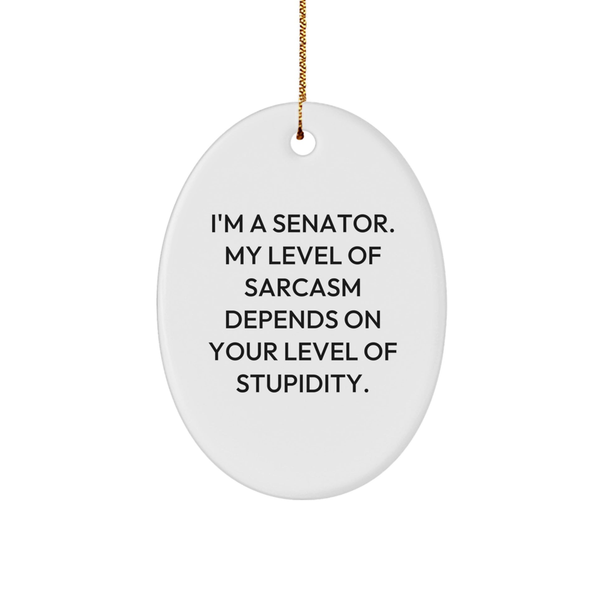 Funny Senator Oval Ornament Gifts from Friends or Family for Senator Men on Christmas Unique Occasion - Image 1