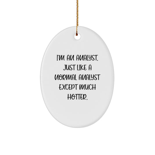 Funny Analyst Oval Ornament Gifts for Men, Women, Coworkers, and Friends, Christmas Unique Gifts from Family - Image 1