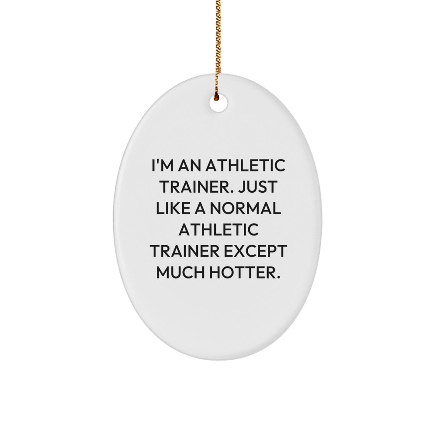 Funny Athletic Trainer Gifts from Friends and Family for Christmas Unique Ornament - Image 1