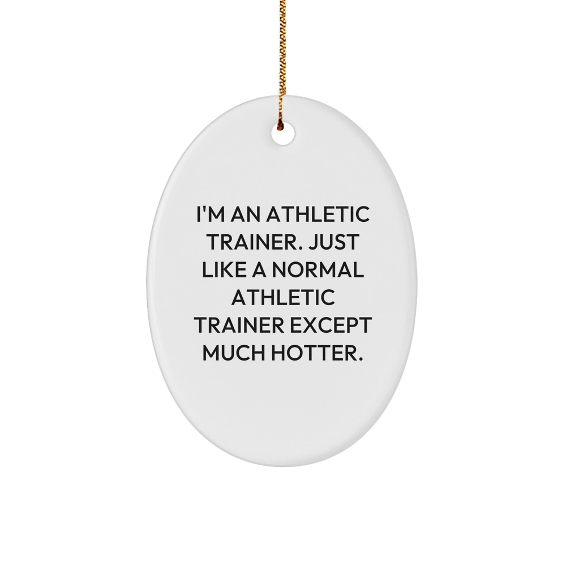 Funny Athletic Trainer Gifts from Friends and Family for Christmas Unique Ornament - Image 1