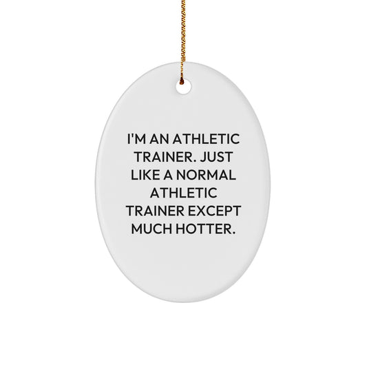 Funny Athletic Trainer Gifts from Friends and Family for Christmas Unique Ornament - Image 1