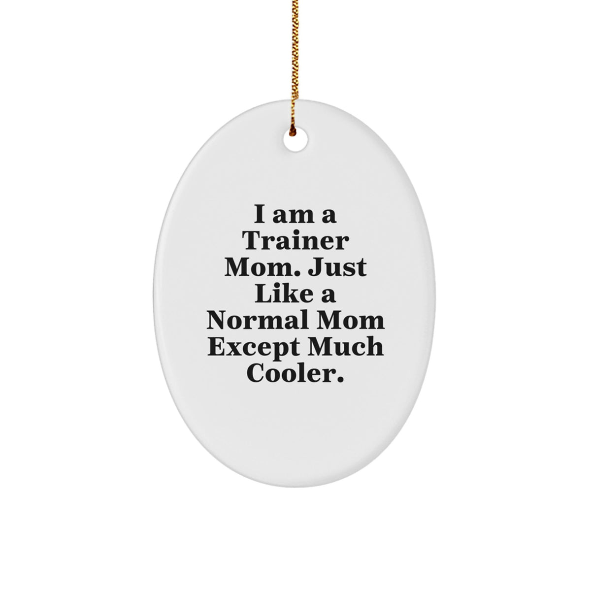Funny Trainer Mom Oval Ornament Gifts for Trainer Friends, Trainer Unique Christmas Unique Gifts from Family, Trainer Mom Decorations - Image 1