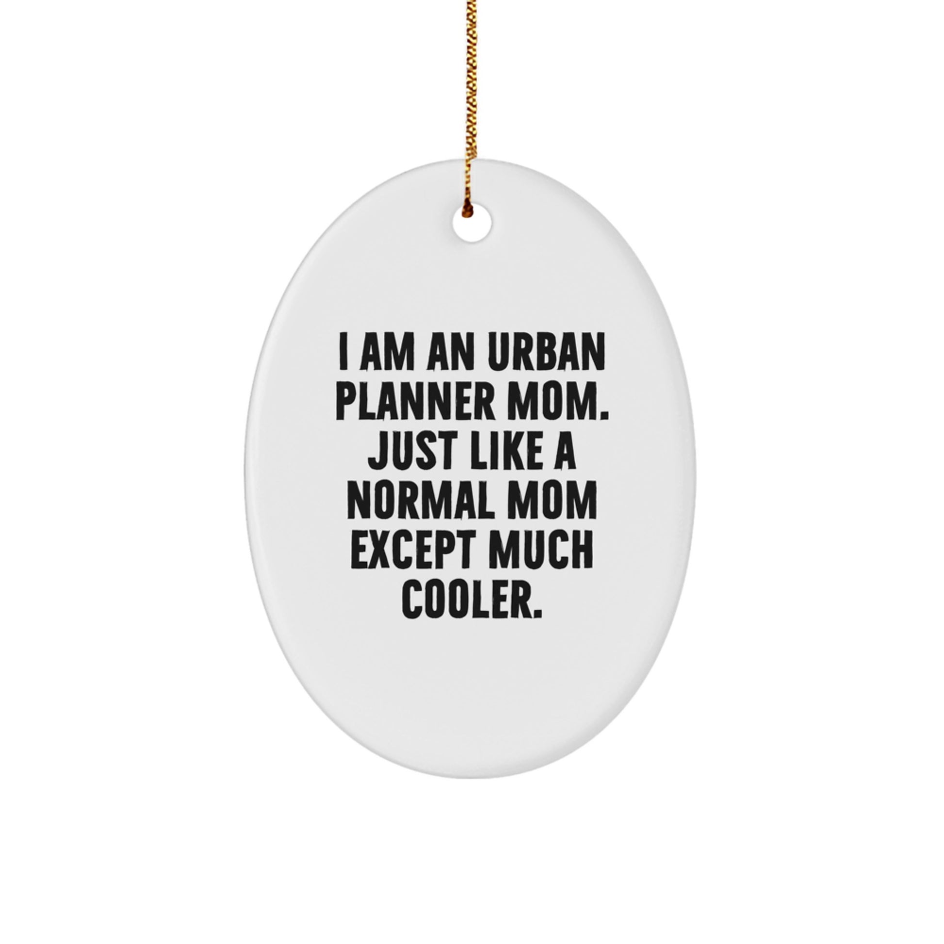 Funny Urban Planner Mom Gifts from Women Oval Ornament for Urban Planner Christmas Unique Decorations - Image 1
