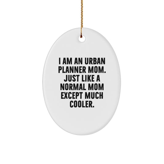 Funny Urban Planner Mom Gifts from Women Oval Ornament for Urban Planner Christmas Unique Decorations - Image 1