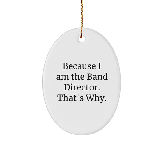 Funny Band Director Oval Ornament Gifts from Men to Band Director Friends at Christmas - Image 1