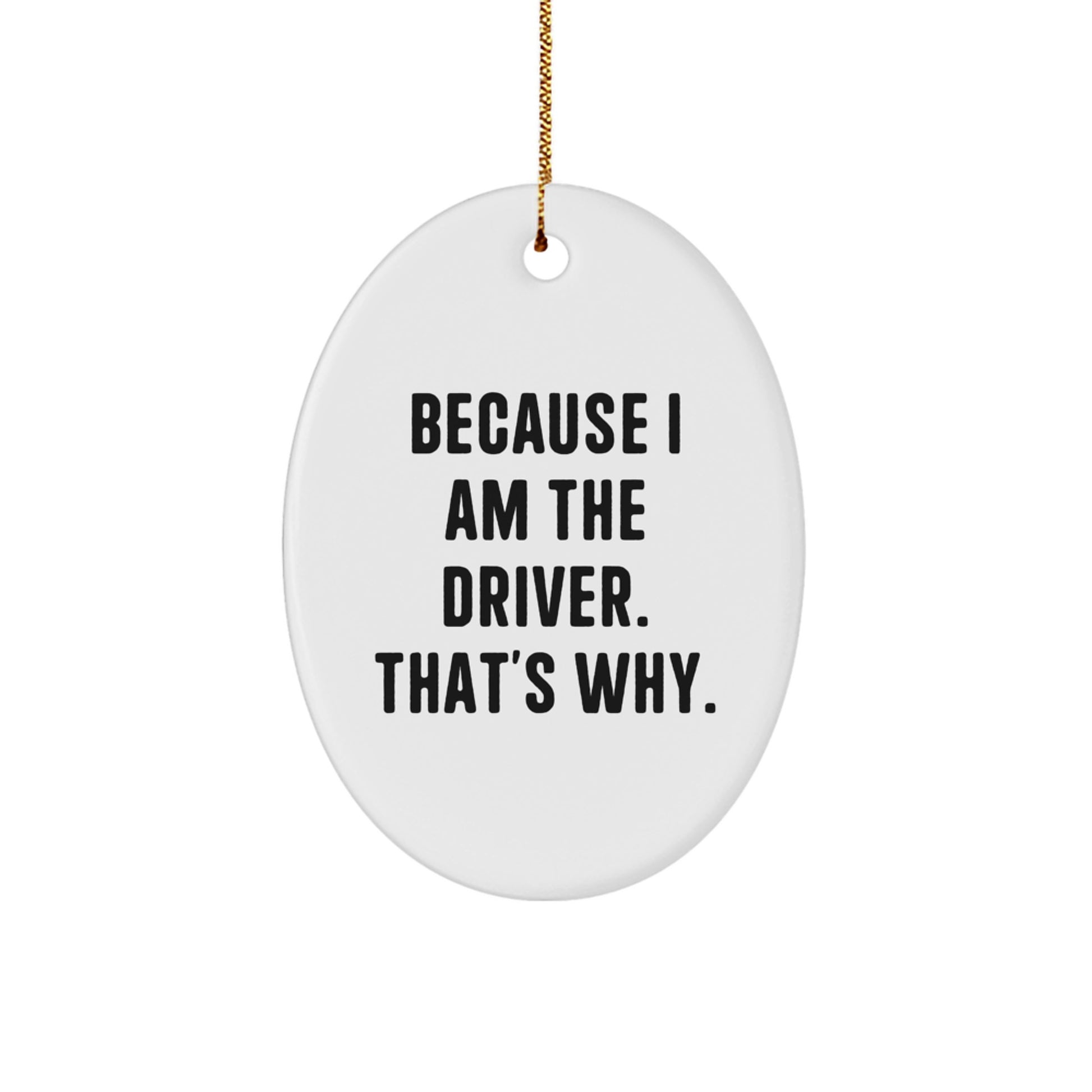 Funny Driver Oval Ornament for Christmas Unique Gifts from Men to Friends - Image 1