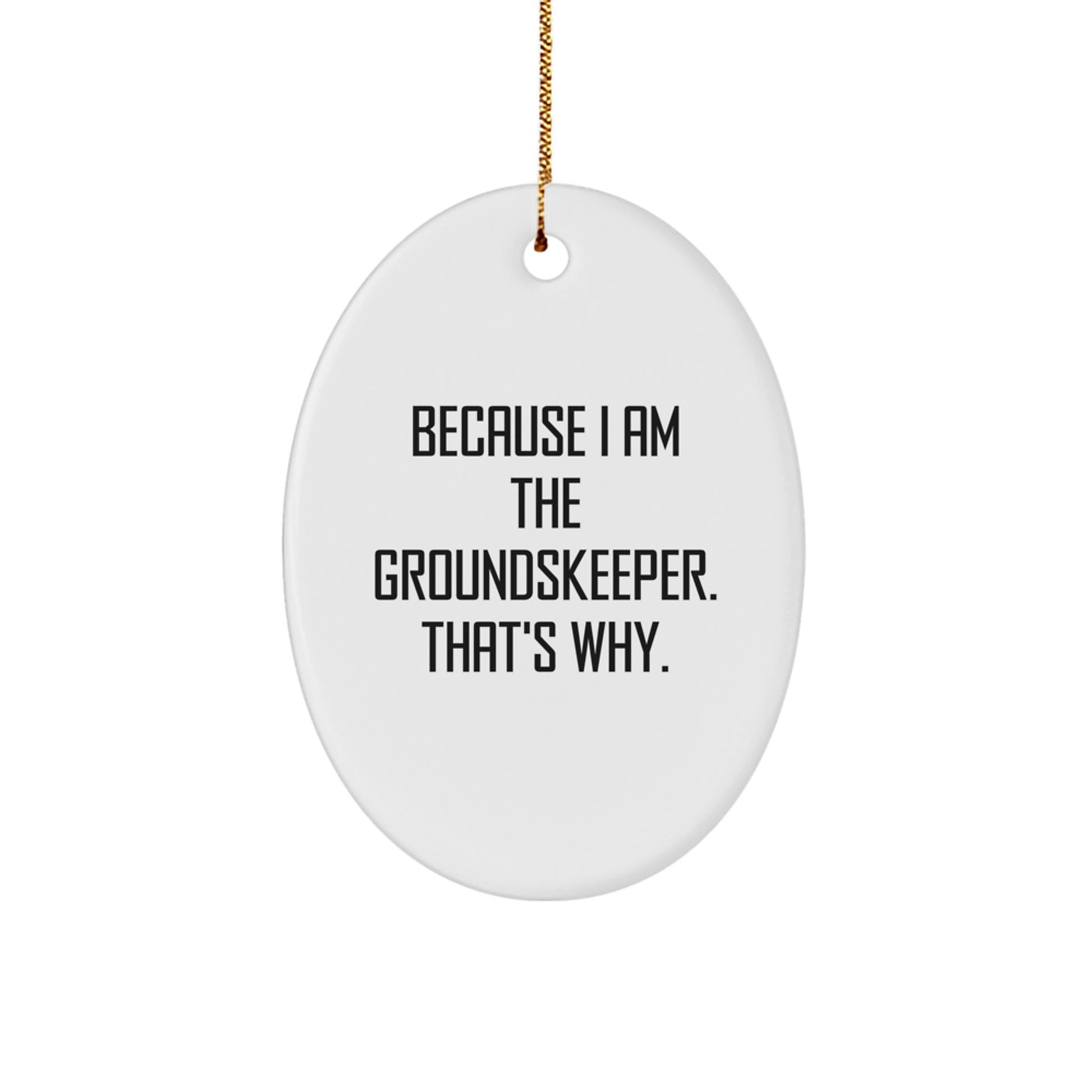 groundskeeper Oval Ornament Funny Quote Gift for Men Christmas Decorations - Image 1