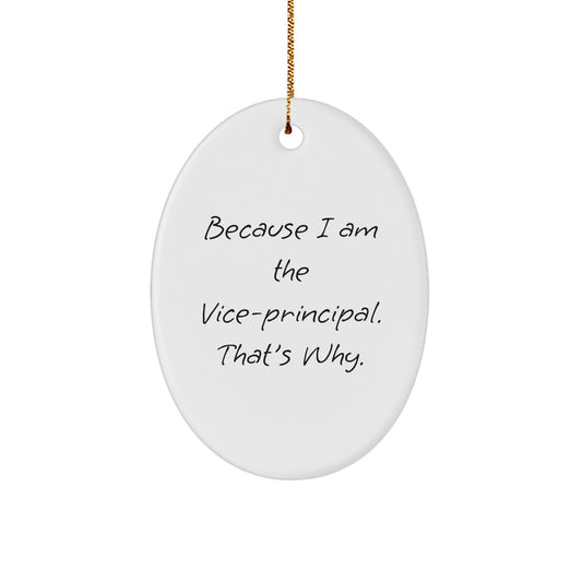 Funny Vice-principal Christmas Unique Gifts for Vice-principal Oval Ornament - Vice-principal Inspirational Quote - Gifts from Friends for Vice-principal - Christmas Unique - Image 1