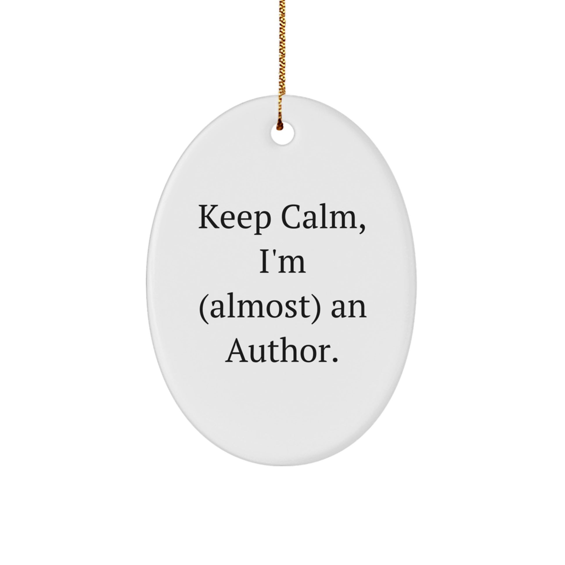 Funny Author Oval Ornament Gifts from Family, Perfect Christmas Unique Gifts for Men Women Friends Coworkers - Image 1