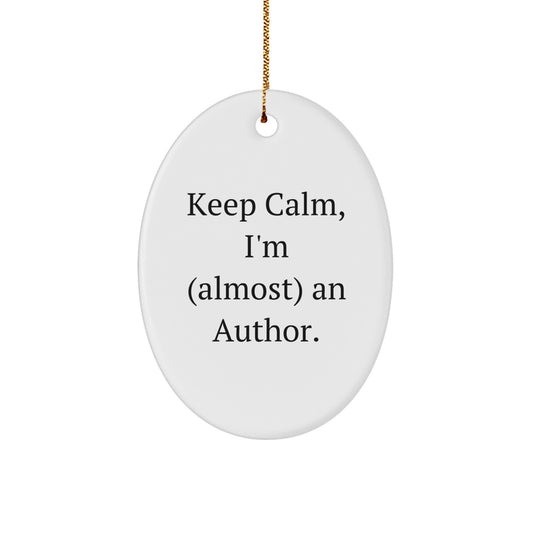 Funny Author Oval Ornament Gifts from Family, Perfect Christmas Unique Gifts for Men Women Friends Coworkers - Image 1