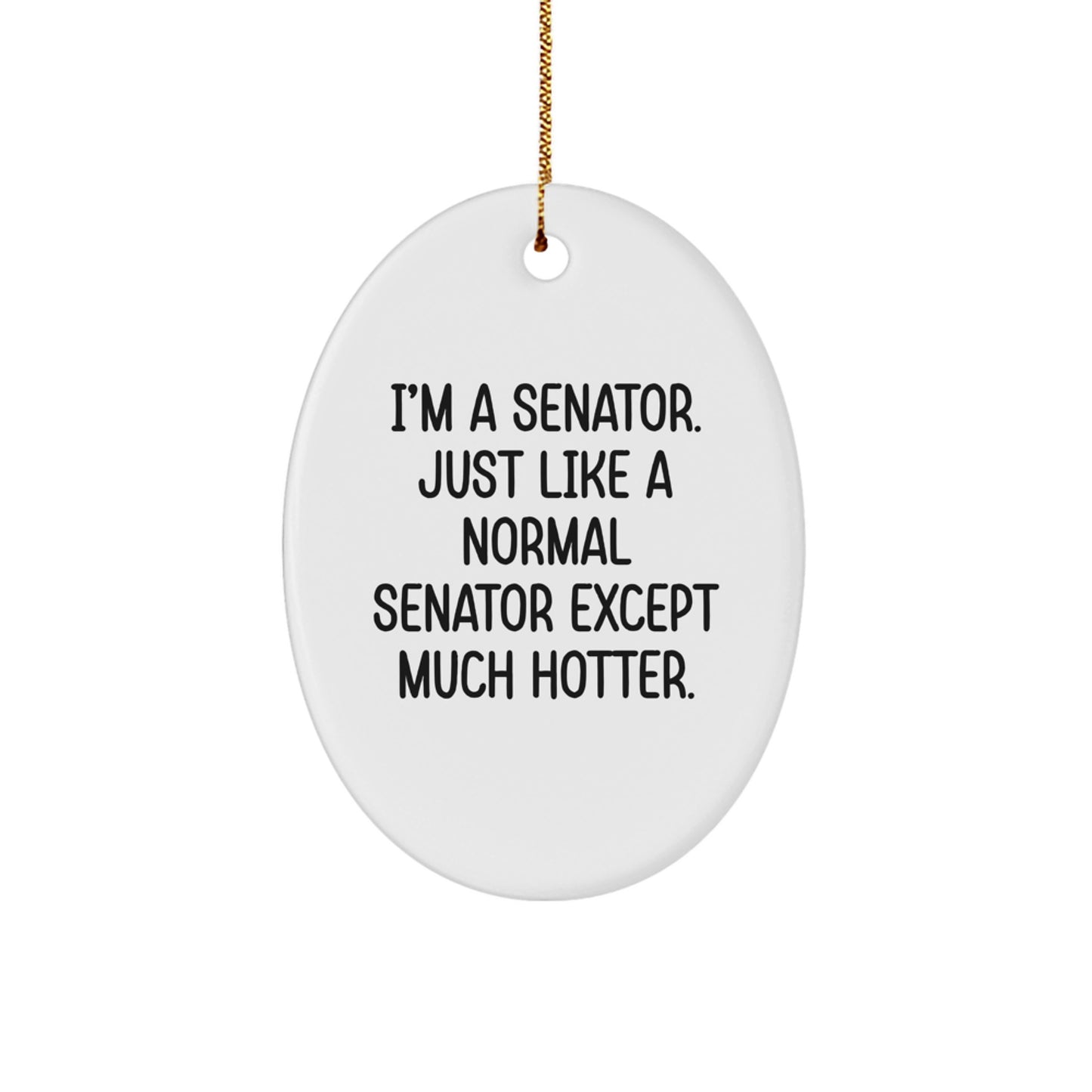 Funny Senator Oval Ornament Gifts from Friends, Christmas Unique Gifts for Senator, Senator Christmas Ornament - Image 1