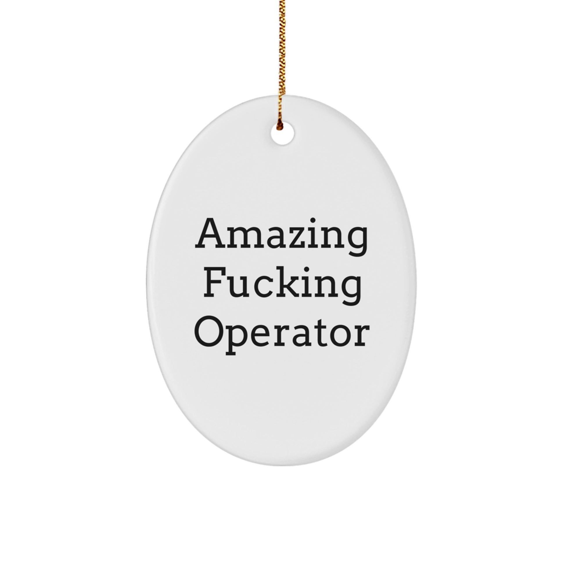 Unique Funny Operator Oval Ornament Gifts from Men for Operator Friends - Image 1