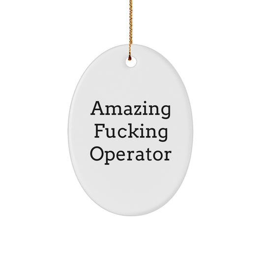 Unique Funny Operator Oval Ornament Gifts from Men for Operator Friends - Image 1