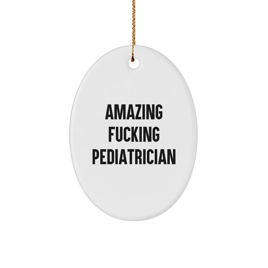 Funny Gifts from Men to Pediatrician Oval Ornament for Christmas Unique - Image 1