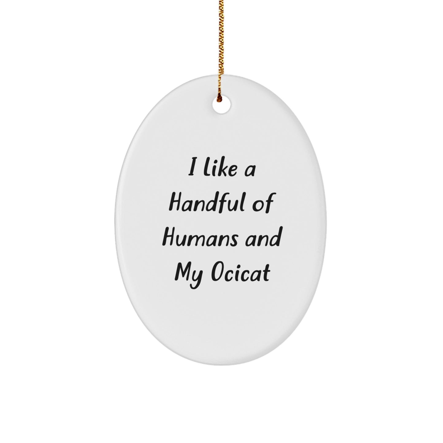 Funny Ocicat Oval Ornament Gifts from Friends for Christmas Unique Decorations - Image 1