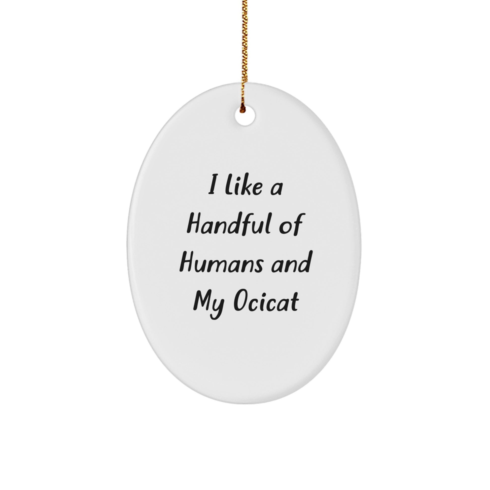 Funny Ocicat Oval Ornament Gifts from Friends for Christmas Unique Decorations - Image 1